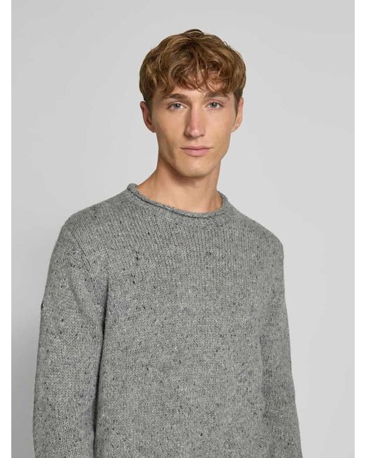 Superdry Strickpullover mit Rundhalsausschnitt Modell 'Donegal Jumper' in Gray für Herren