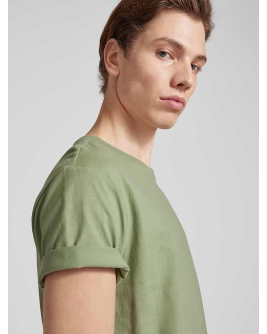 Only & Sons T-Shirt in unifarbenem Design mit Rundhalsausschnitt in Green für Herren
