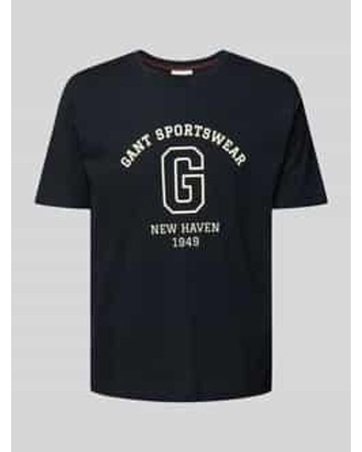Gant T-shirt Met Labelprint in het Black voor heren