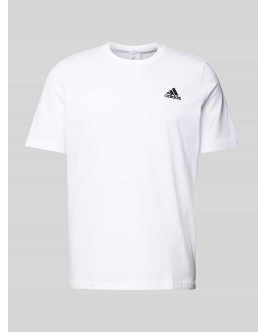 Adidas T-Shirt mit Label-Stitching in White für Herren