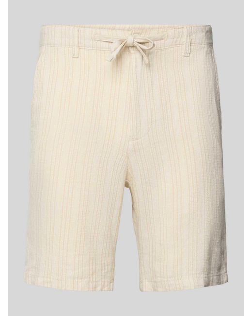 Jack & Jones Korte Regular Fit Broek Met Tunnelkoord in het Natural voor heren