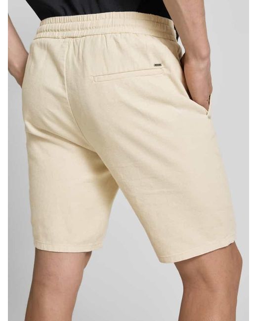 Only & Sons Shorts aus Baumwoll-Leinen-Mix Modell 'LINUS' in Natural für Herren