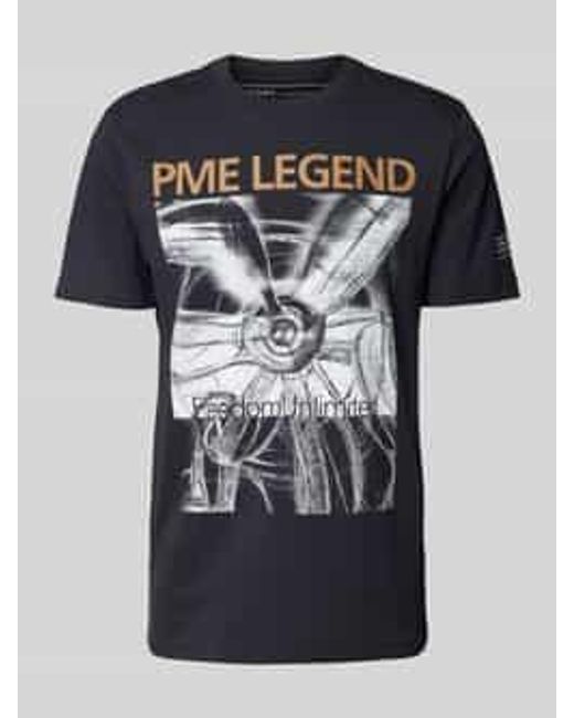 PME LEGEND T-shirt Met Labelprint in het Black voor heren
