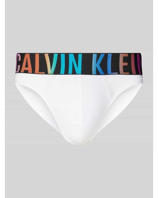 Calvin Klein Slip mit elastischem Logo-Bund in White für Herren