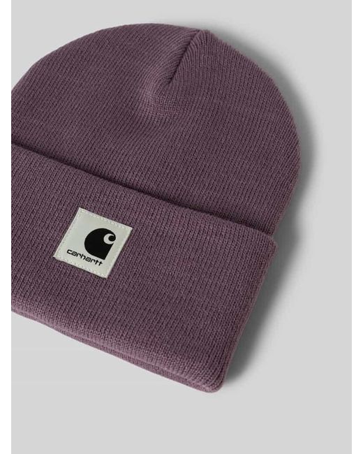Carhartt Beanie mit Label-Patch Modell 'Ashley' in Purple für Herren