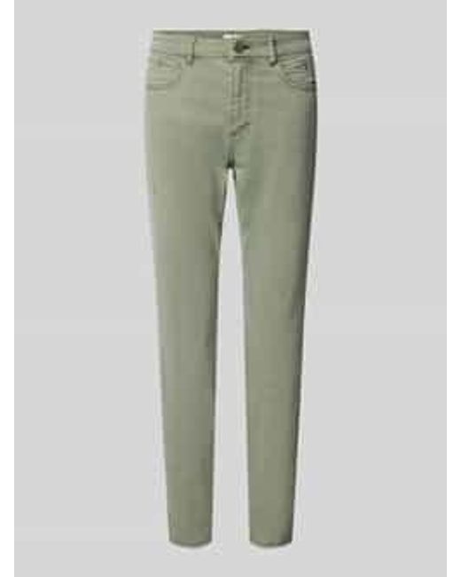 S.oliver Slim Fit Stoffen Broek Van Katoenmix in het Green