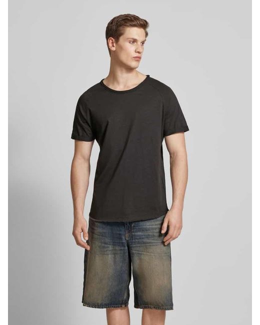Redefined Rebel T-Shirt mit Rundhalsausschnitt Modell 'KAS' in Black für Herren