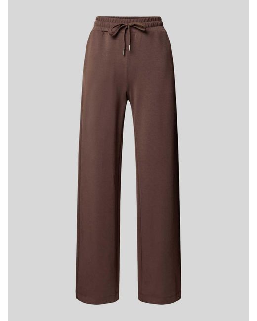 Soya Concept Sweatpants Met Elastische Band En Tunnelkoord, Model 'Banu' in het Brown