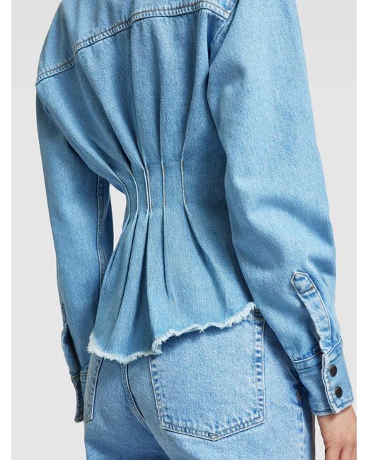 HUGO Blue Jeansbluse mit Brusttaschen Modell 'Estelly'
