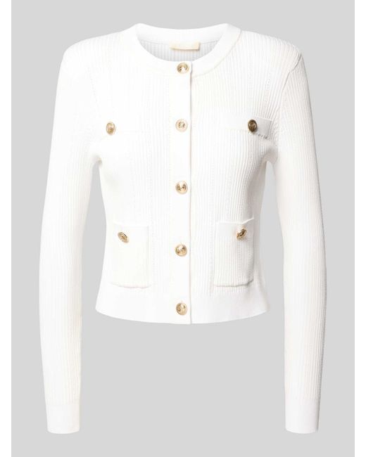 Guess Cardigan Van Viscosemix, Model 'Emmie' in het White
