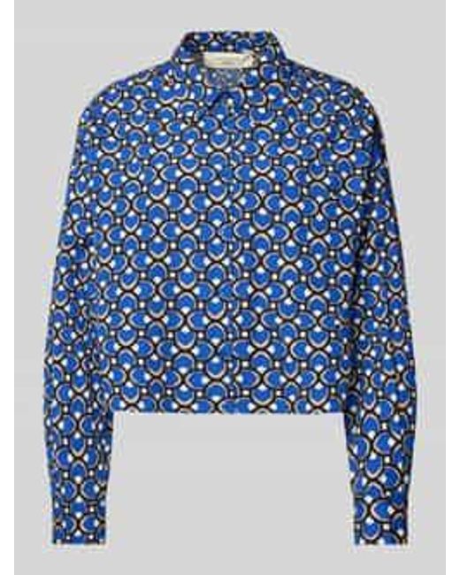 Weekend by Maxmara Regular Fit Blouse Met Overhemdkraag in het Blue