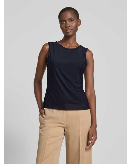Comma, Blue Tanktop Mit Rundhalsausschnitt