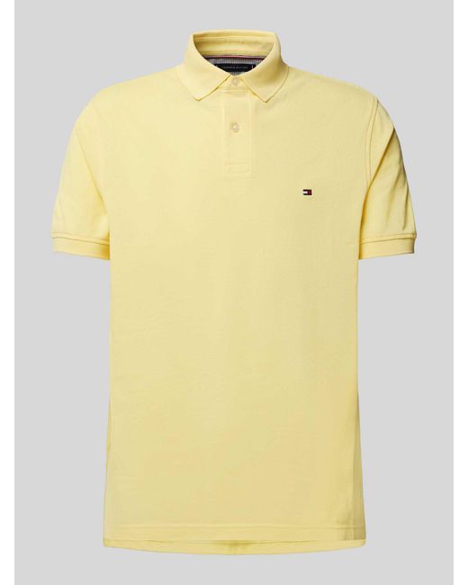 Tommy Hilfiger Regular Fit Poloshirt Van Katoenmix in het Yellow voor heren