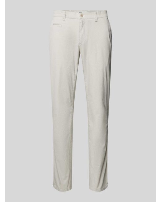 Brax Regular Fit Hose mit Eingrifftaschen Modell 'FABIO' in White für Herren