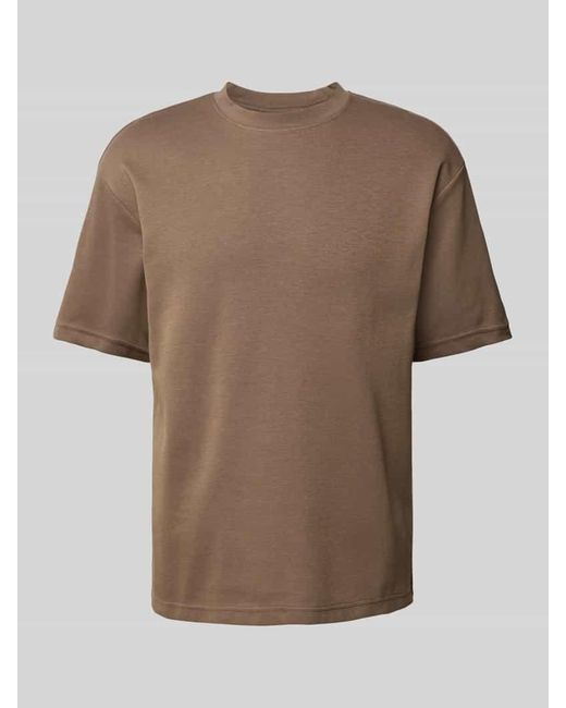 SELECTED Relaxed Fit T-Shirt mit Rundhalsausschnitt Modell 'OSCAR' in Brown für Herren