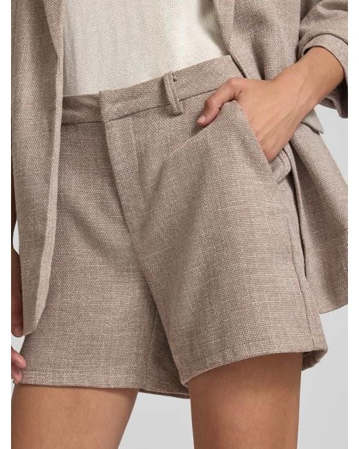 Vero Moda Natural Regular Fit Shorts mit Gürtelschlaufen Modell 'FRIDA'