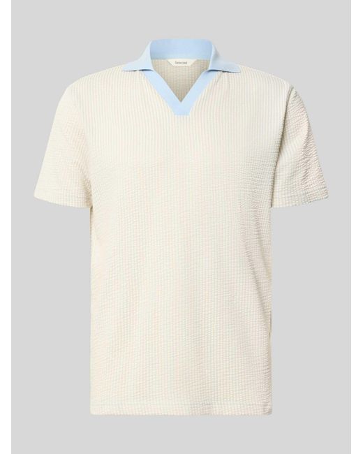 SELECTED Poloshirts in het Natural voor heren