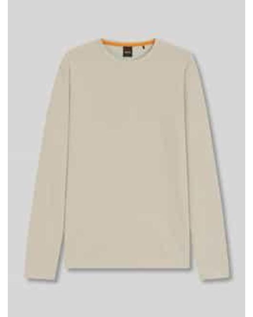Boss Regular Fit Shirt Met Lange Mouwen En Wafelstructuur, Model 'Tempesto' in het Natural voor heren
