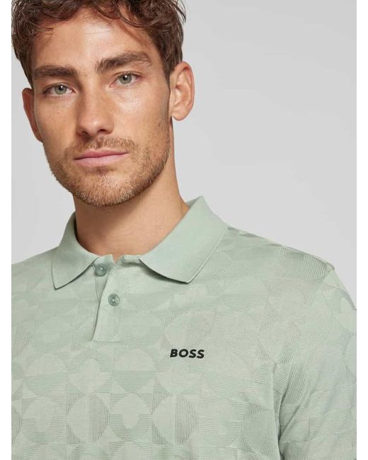 Boss Regular Fit Poloshirt mit Label-Detail Modell 'Pirax' in Green für Herren