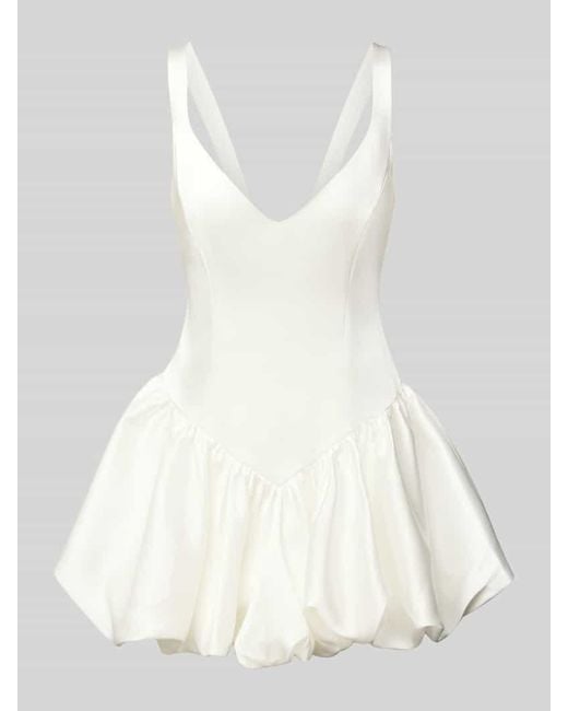 Bardot White Cocktailkleid mit V-Ausschnitt Modell 'ORIA'