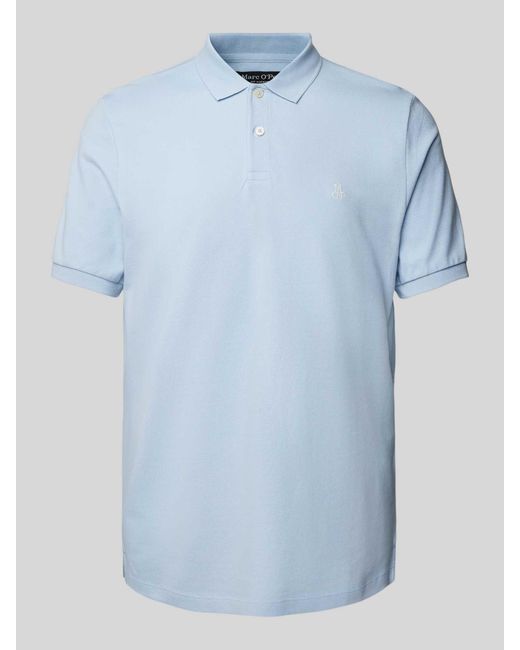 Marc O' Polo Regular Fit Poloshirt Met Labelstitching in het Blue voor heren