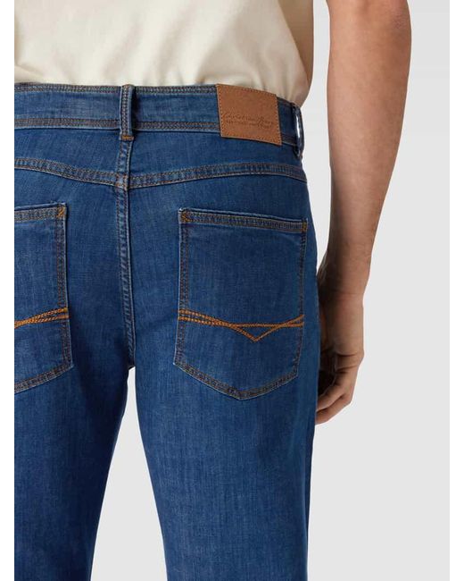 Christian Berg Men Regular Fit Jeans im 5-Pocket-Design in Blue für Herren