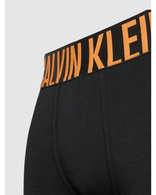 Calvin Klein Boxershorts mit elastischem Label-Bund im 2er-Pack in Black für Herren