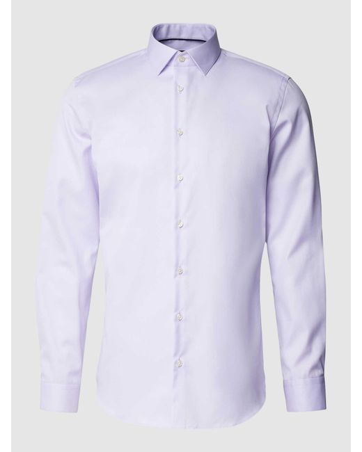 Jake*s Zakelijk Overhemd Met Kentkraag in het Purple voor heren