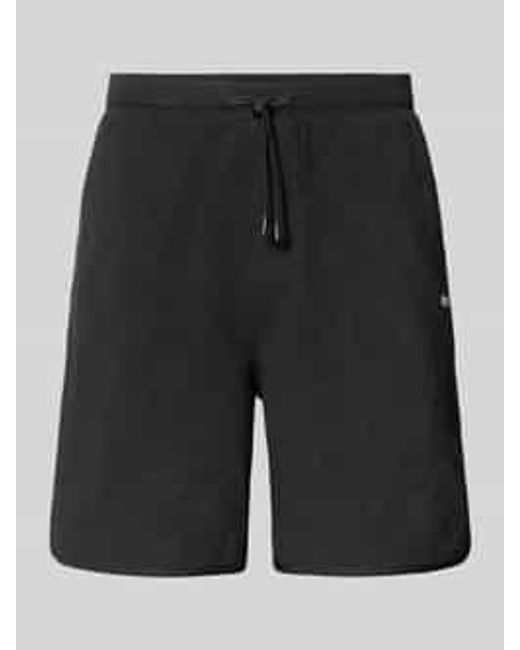 Boss Regular Fit Shorts Van Katoenmix Model 'Jt_Member Short' in het Black voor heren