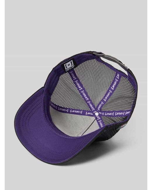 Capslab Basecap mit Motiv-Stitching in Black für Herren