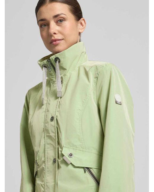 GIL BRET Regular Fit Jas Met Logo-Patch in het Green