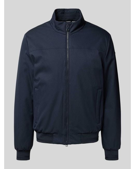 Geox Jack Met Opstaande Kraag, Model 'Vincint' in het Blue voor heren