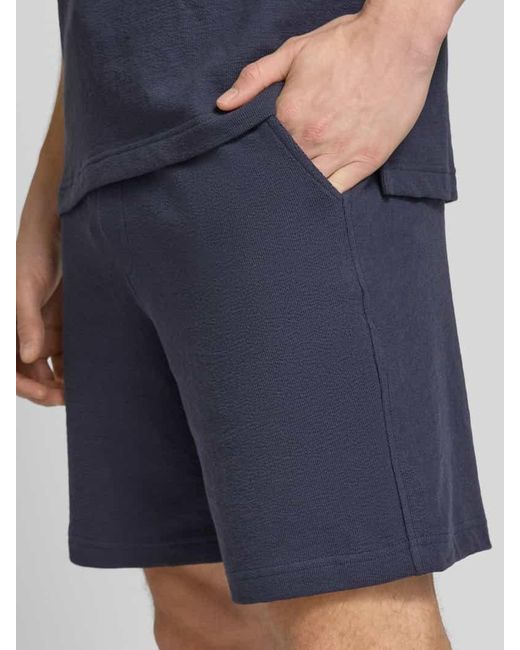 Ecoalf Regular Fit Shorts Mit Strukturmuster Modell 'Sardaalf' in Blue für Herren