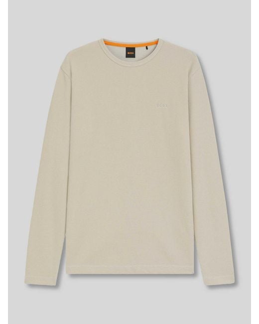 Boss Regular Fit Shirt Met Lange Mouwen En Wafelstructuur, Model 'Tempesto' in het Natural voor heren
