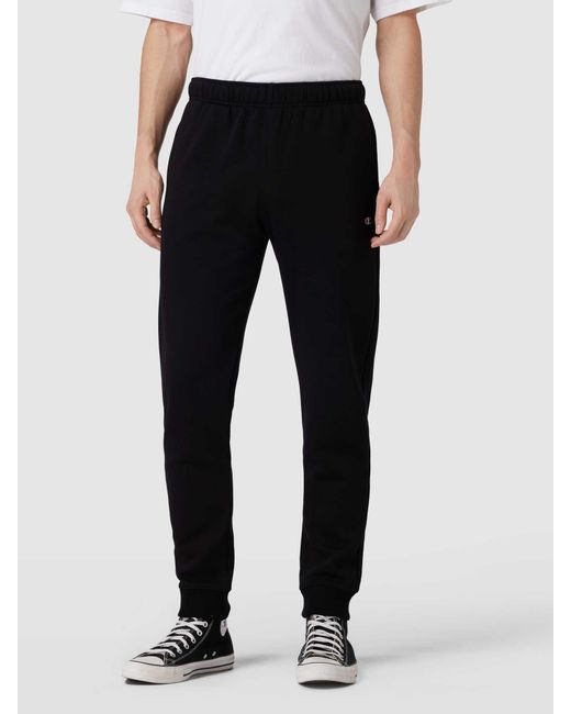 Champion Sweatpants mit Logo-Stitching in Black für Herren