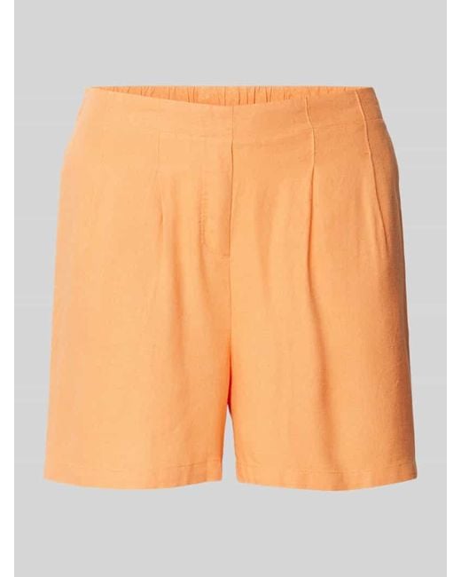 Vero Moda Orange Shorts aus Viskose-Leinen-Mix Modell 'JESMILO'
