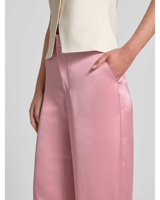 Neo Noir Broek Met Wijde Pijpen En Steekzakken in het Pink