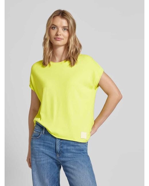LIEBLINGSSTÜCK Yellow T-Shirt mit Label-Detail Modell 'Karista'