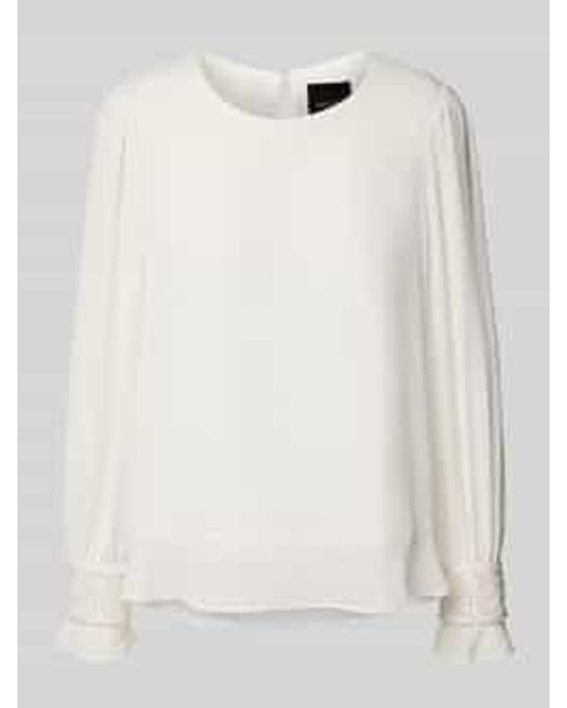 Marc Cain Regular Fit Blouse Met Kralen En Ronde Hals in het White