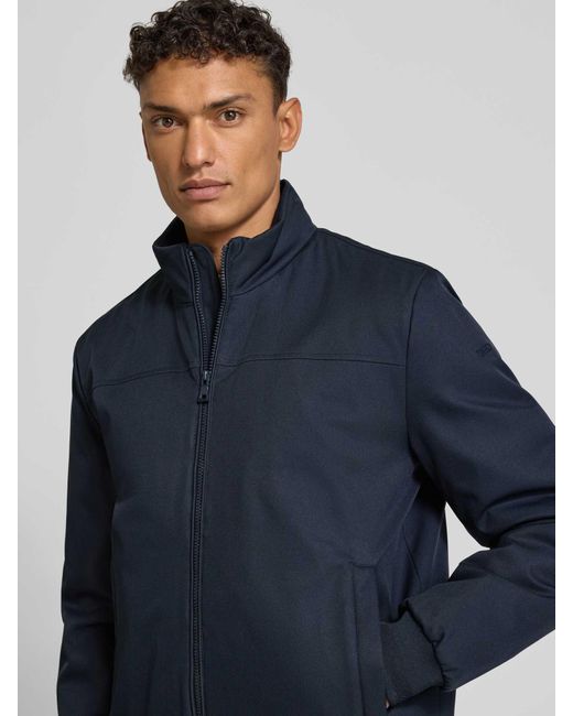 Geox Jack Met Opstaande Kraag, Model 'Vincint' in het Blue voor heren