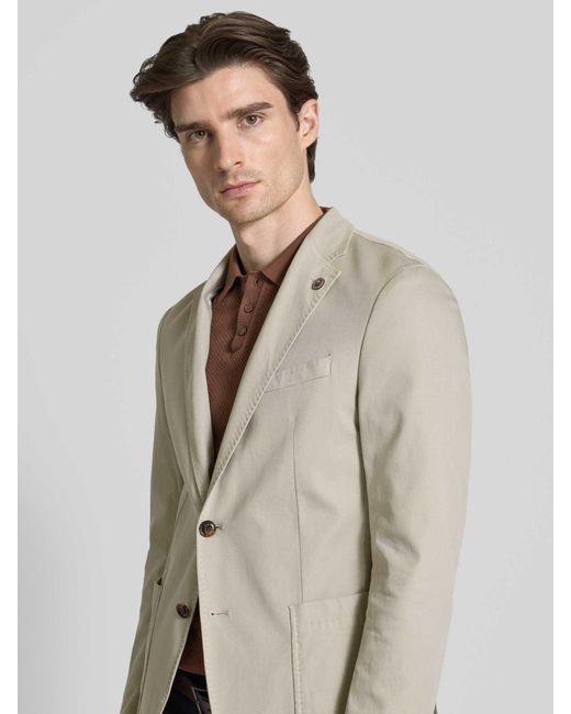Joop! Slim Fit 2-knoops Colbert Met Reverskraag in het Natural voor heren