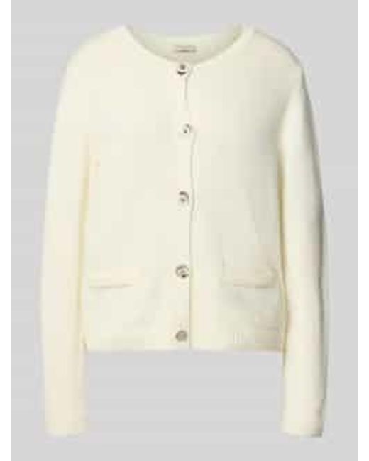 Milano Italy Regular Fit Gebreid Jack Met Viscose En Kasjmier in het Natural