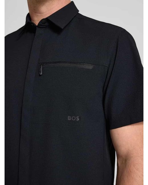 Boss Regular Fit Freizeithemd mit Kentkragen Modell 'URBAN' in Black für Herren