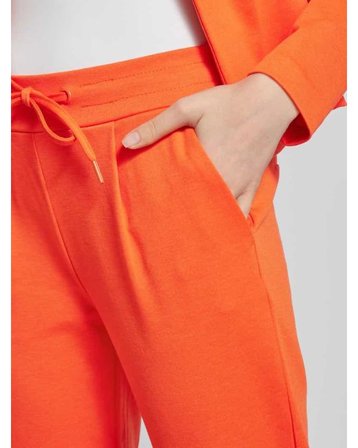 Ichi Slim Fit Sweatpants mit Tunnelzug Modell 'KATE' in Red für Herren