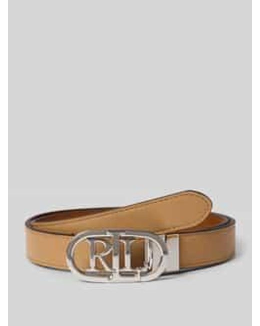 Ralph Lauren Leren Riem Met Gesp Met Label in het Brown
