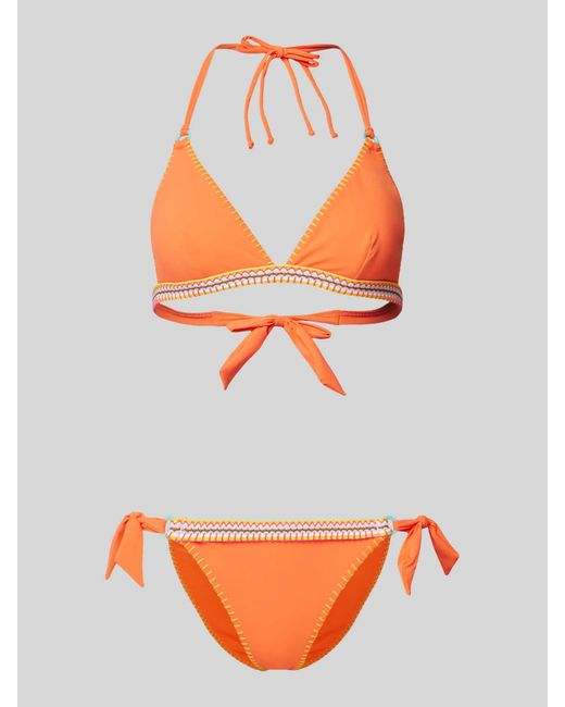 Banana Moon Orange Bikini mit Kontraststreifen Modell 'WAKOSIMA KALANY'