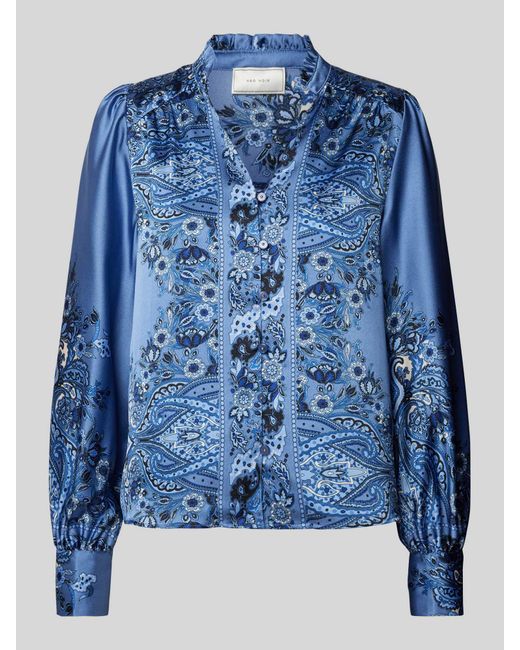 Neo Noir Blue Bluse mit Paisley-Muster Modell 'Massima'
