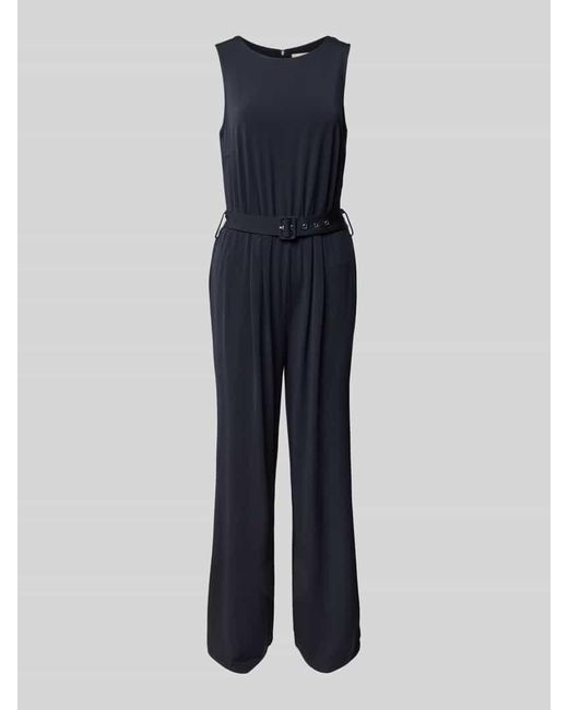 christian berg Blue Jumpsuit mit Taillengürtel