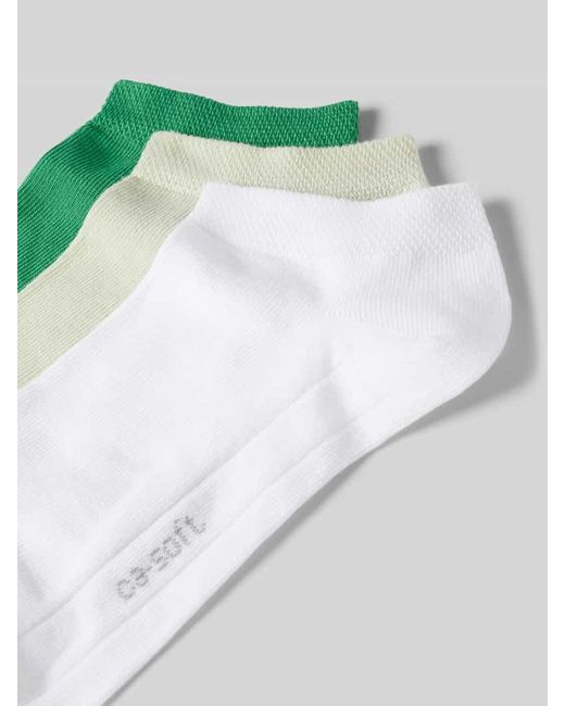 Camano Green Sneakersocken mit Label-Print im 3er-Pack