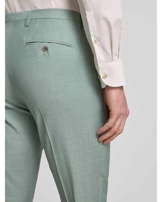 Cinque Slim Fit Anzughose mit Bügelfalten Modell 'MONOPOLI' in Green für Herren